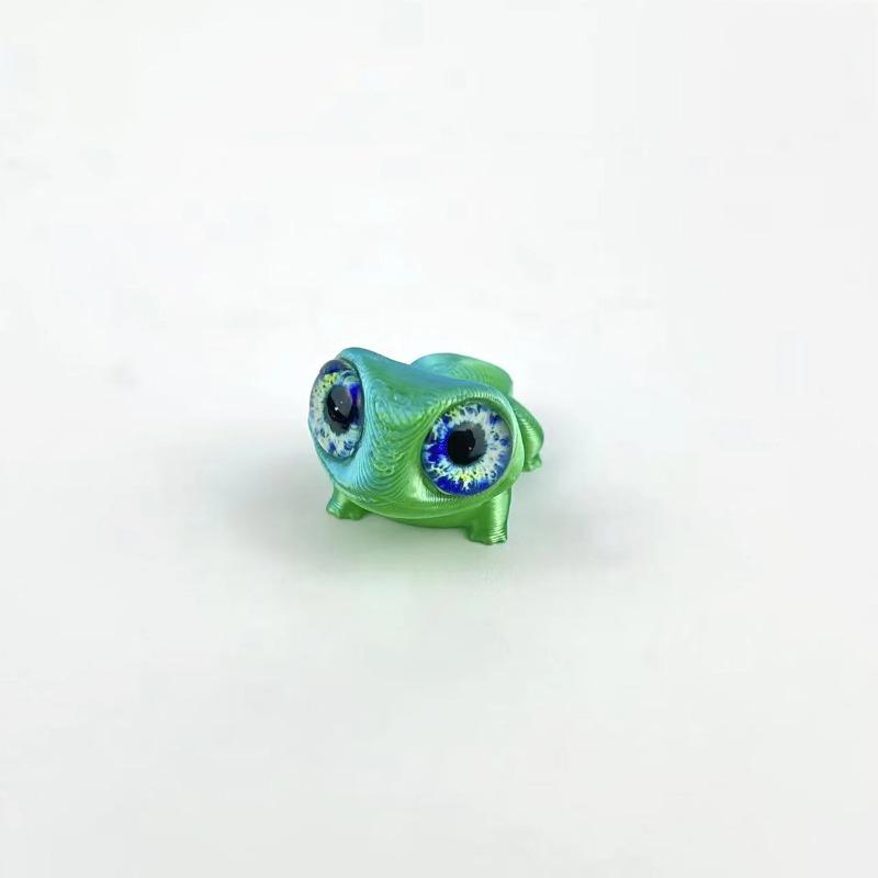 3D Printing Cute Big-eyed Frog Figurines Toy Home Decorations Joints Movable Realistic Eyes Mini Frog Animal Toy Children Gifts