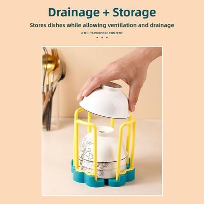 Durable Retractable Bowl Holder Drain Removable Cabinet Dishes Storage Rack Water Cup Holder Kitchen Organizer