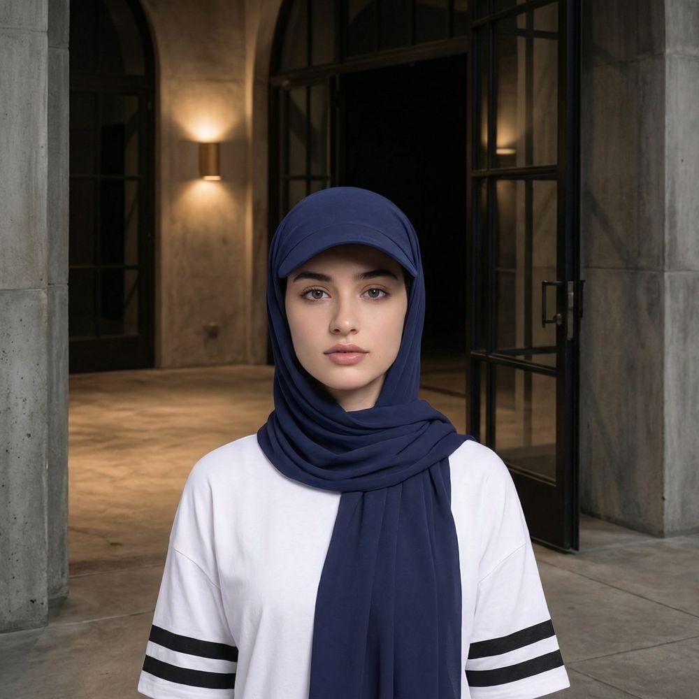 Simple Sun Visor Turban Breathable Scarf Hat Stylish Brim Bandana Cap Summer Sports