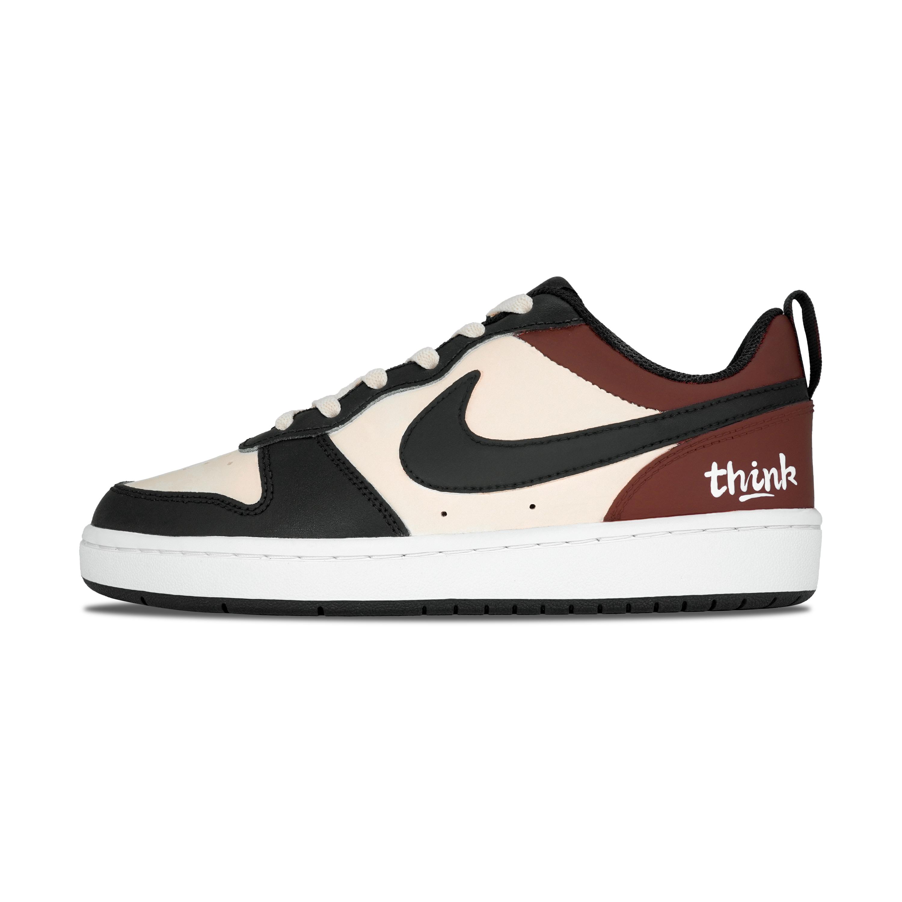 

Nike Court Borough 2 Red Tide Avant Garde Slip Resistant Lightweight Low top Skateboard Shoes GS Ecru Red Black BQ5448-115(Team282-) 35.5