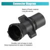 A28G-1 PCS Auto Thermostat Housing Pipe Joint Black ABS For E-Class C-Class CLK Class SLK Class 2712001256 A271200