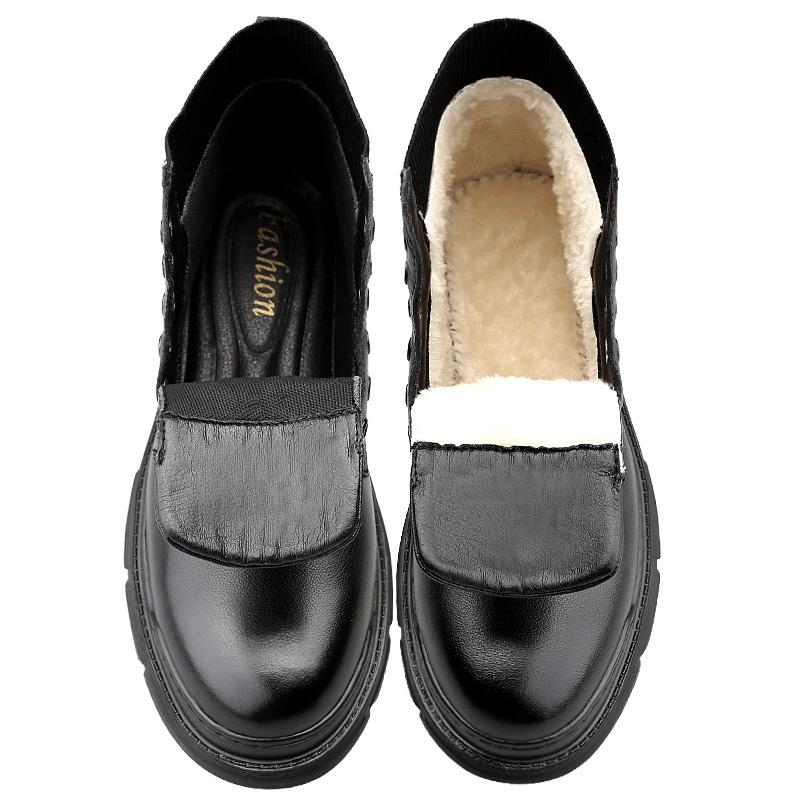 Men Ankle Boots High Quality Winter Boots Men Genuine Leather Casual Shoes Vintage Male Comfortable Shoe Warm Snow Sock Boot Man