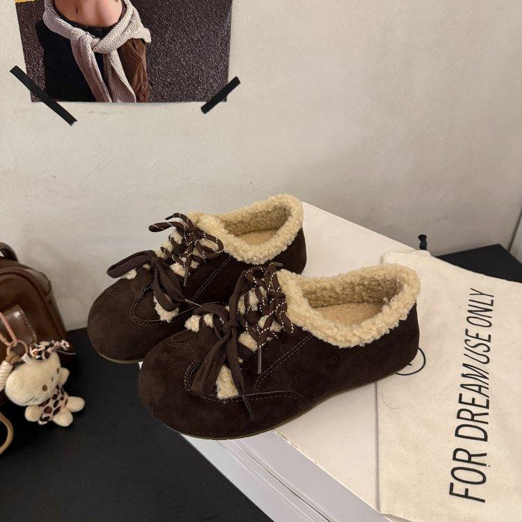 

Хлопковые туфли из овечьей шерсти женские туфли 2025 новые осенне-зимние бархатные немецкие тренировочные туфли ретро туфли Форреста Гампа туфли Birken Doudou 40 кофейный
