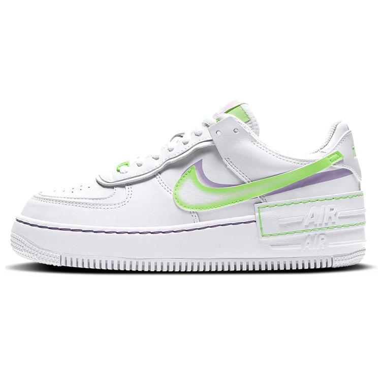 New Nike Air Force 1 Low Shadow White Electric Green Women's DD9684-100
