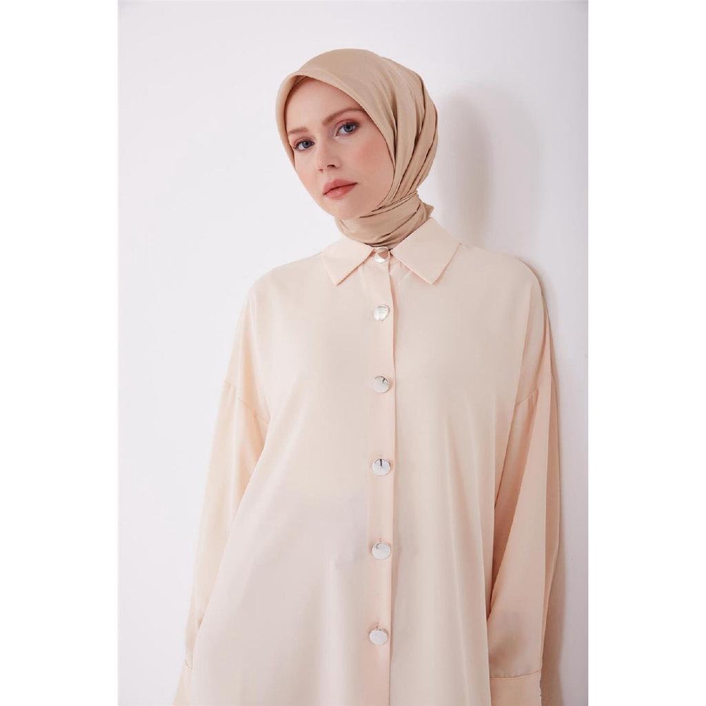 Shirt With Metal Buttons On The Front 23y3000 Nude