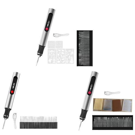 Polierstift Akku-Rotationswerkzeug mit extra langer Laufzeit USB-C Schnellladung Ergonomischer Griff Polieren Holzschnitzen Metallpolieren Nagelfräser