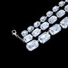 Stonefans Exaggerated Multi Layer Big Crystal Choker Necklaces Jewelry for Party Shiny Square Rhinestone Chain Necklace
