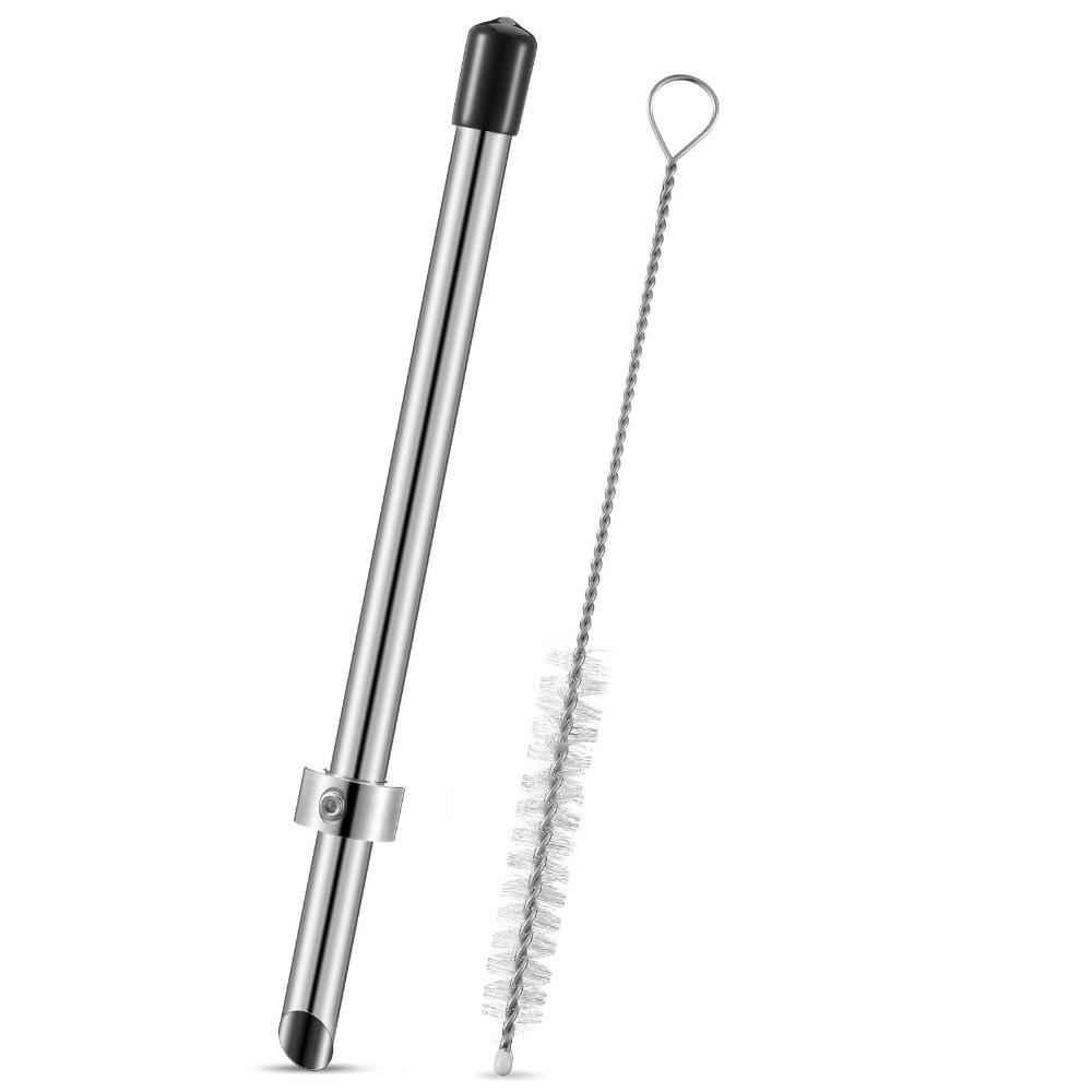 Efficient Straw Puncher Stainless Steel Lemonade Stand Supplies Beverage Mixer  for Plastic Lids