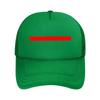 Solid Red Rectangle with No Additional Elements Mesh Baseball Cap