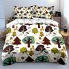 Forest animals and trees. Print Bedding Set 1 Duvet Cover 2 Pillowcases for Adult and Children Luxury Gift Full Size