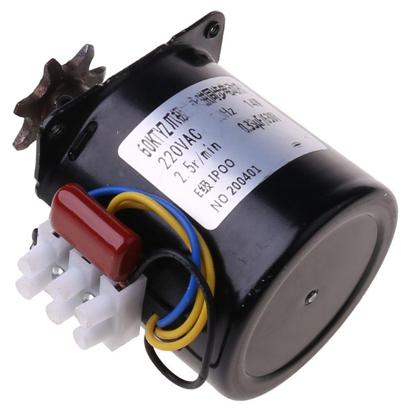 220V AC Eggs Turner Motor Incubator Engine Reversible Geared Components 2.5r/min