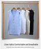 Men's Sleeveless Washed Linen Vest - Retro, Breathable, and Lightweight In Solid Summer Colors