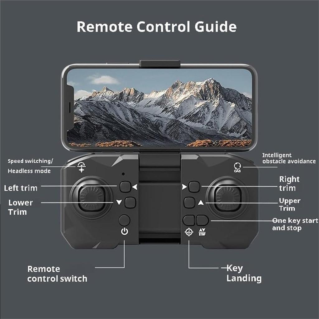 Three Camera 8 K Drone, 90° Adjustable Lens, Proficiency Foldable Omnidirectional Obstacle Avoidance 8 K Drones With Camera, Suitable For Beginners