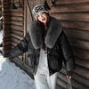 Warm Jacket with Detachable Fur Autumn and Winter Thick Cotton Coat Long Sleeved Cotton Coat