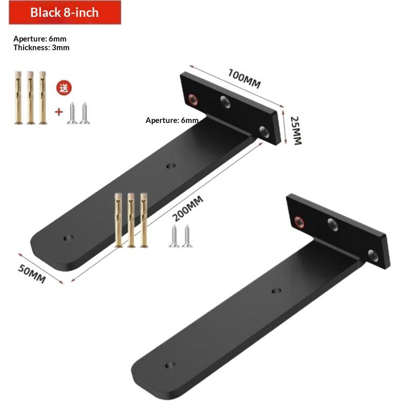 3mm Thick Hidden Floating Bracket Set Heavy Duty with Complete Screws for Wall Mount Storage Shelves Office Use
