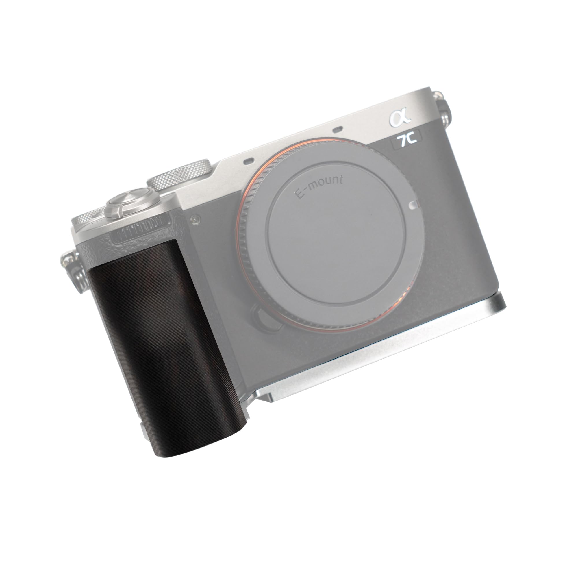 

SIUTATDSH Camera Grip for Sony A7C and A7C Mark 2 Cameras with Quick Release Solid Wood and Tripod Mount and Silver A7C2, II, L-Shaped Plate, Handle,