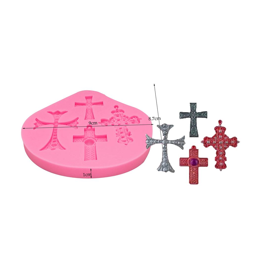 Silicone Cross Mold Fondant For DIY Baking Pastry Art Candy Clay Cake Decorating Chocolate Tool