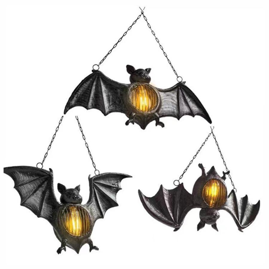 Halloween Bat Pendant Garden Courtyard Decoration Horror Porch Bat Sculpture Bar Party Holiday Gift Halloween Outdoor Decor