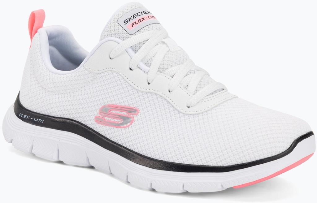 נעלי ספורט Skechers Flex Appeal 4.0 - צבע לבן/שחור/ורוד Brilliant View