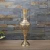 Antique Metal Vases with Embossed Geometric Pattern Dried Flower Arrangements Container for Table Centerpieces Decors