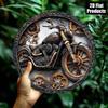 Vintage Motorcycle Metal Sign Art Decor with Chain Gears Home Bar Wall Decor