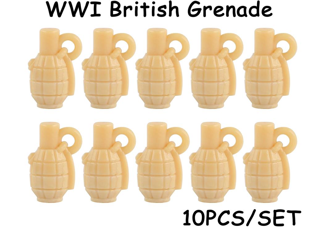 MOC WW2 Military Oil Barrel Weapons Box Building Block Set War Scene Accessories Bullet Motorcycle Sandbag Block Bricks Toys  Playsets