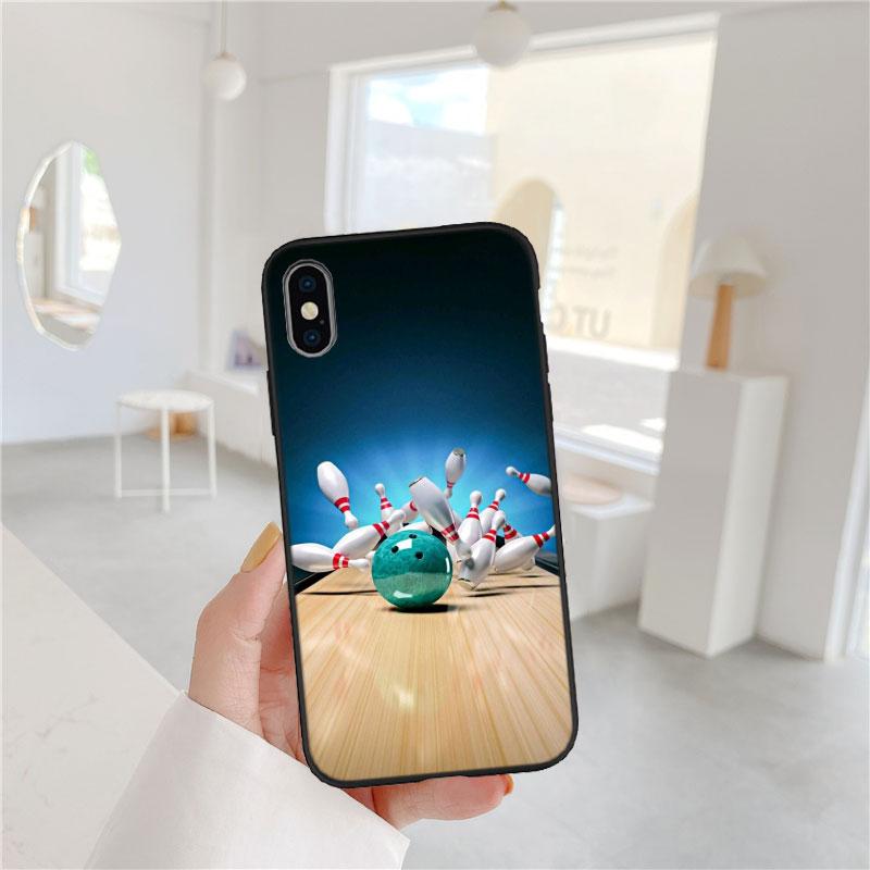 

FM10 Bowling Soft Shell Phone Case for iPhone 16 15 14 13 12 Pro Max Plus Mini iPhone 16 Pro