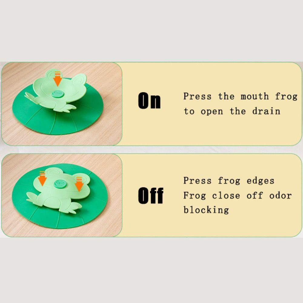 Frog Shape Drain Deodorant Mat Anti-clogging Sink Accessories Floor Drain Cover  Kitchen