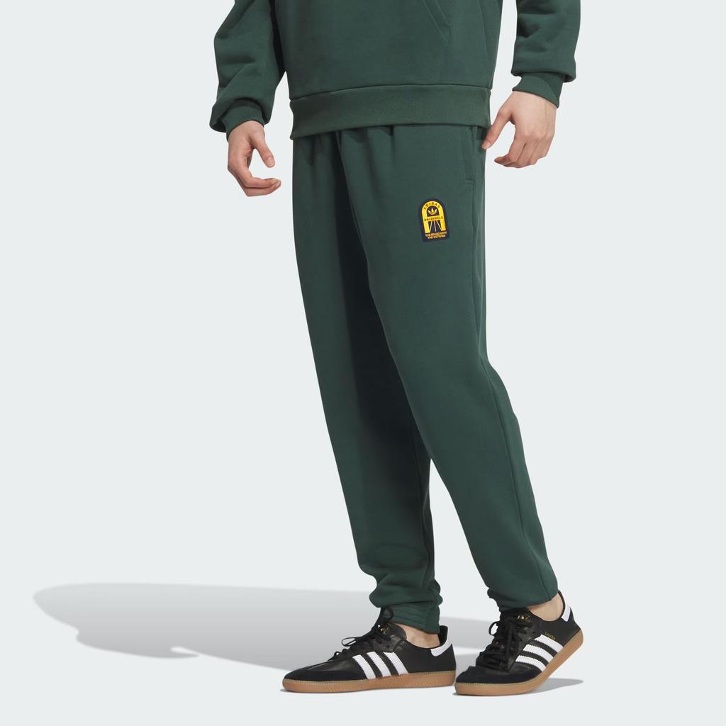 Adidas Originals Graphics Joggers With Brand Logo Embroidery Mid-Rise Drawstring Knit Sports Pants Men Joggers Mineral-Green JD3244