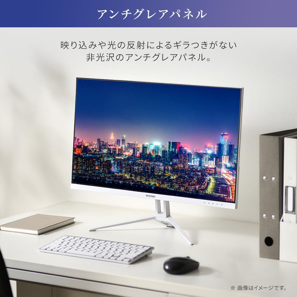 Iris Ohyama Full HD x Made in VA 100Hz Flicker Matte Black DT-IF235S-B 24-inch (1920 1080) Monitor, Japan, Panel, Built-in Speakers, Reduction, Type,