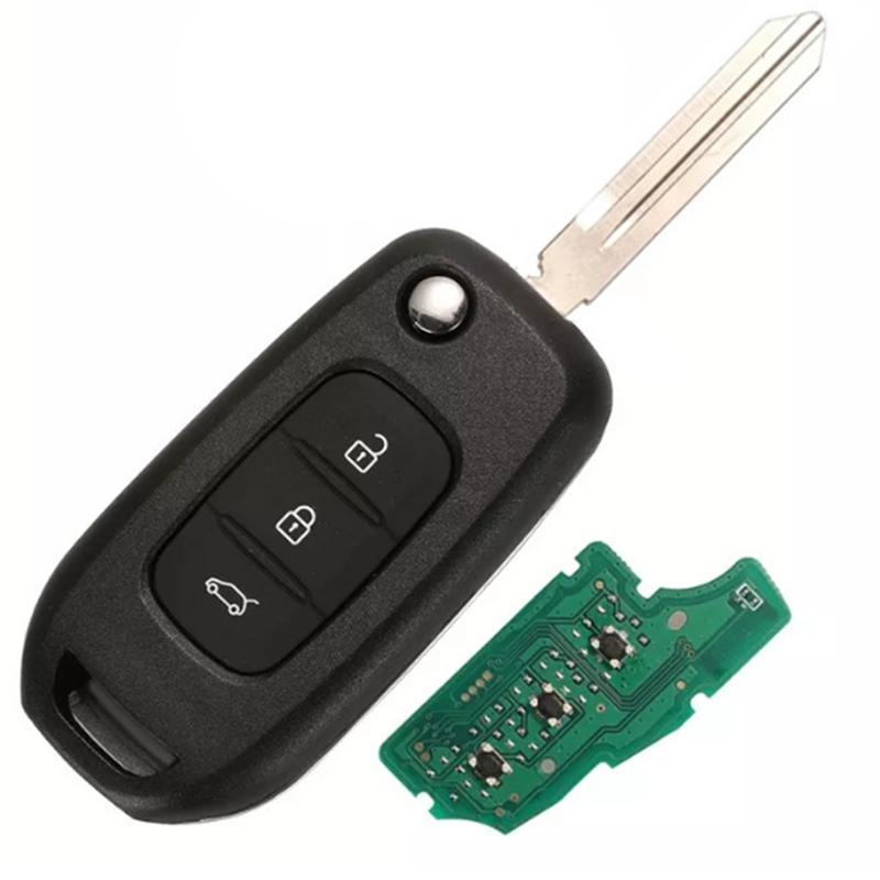 

3 Buttons Folding Remote Control Key For Renault Megane 3 PCF7961M 4A Chip 433Mhz NSN14 Key Blade Car Use чёрный