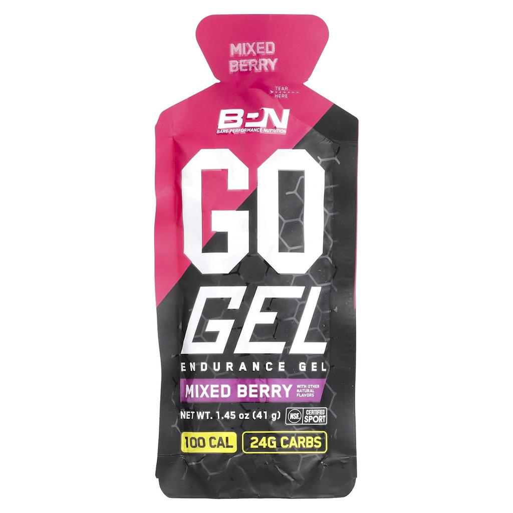 Go Gel, Endurance Gel, Blandet Bær, 10 Pakker, 41G (1.45Oz) Hver