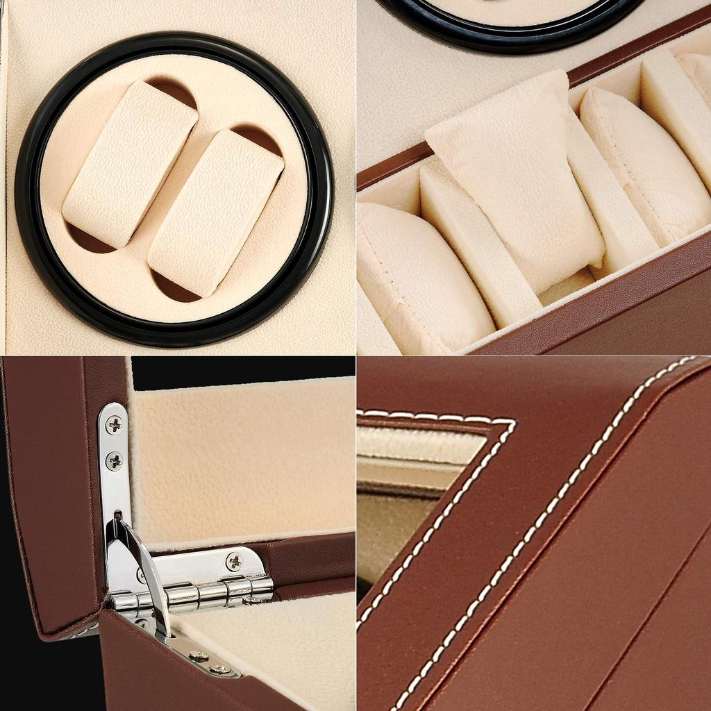 Watch Winder Capacity Automatic Made In Japan with Mabuchi Luxury Watch Winder with Storage Compatible with and 2023 Upgrade (4-Watch + 6-Watch