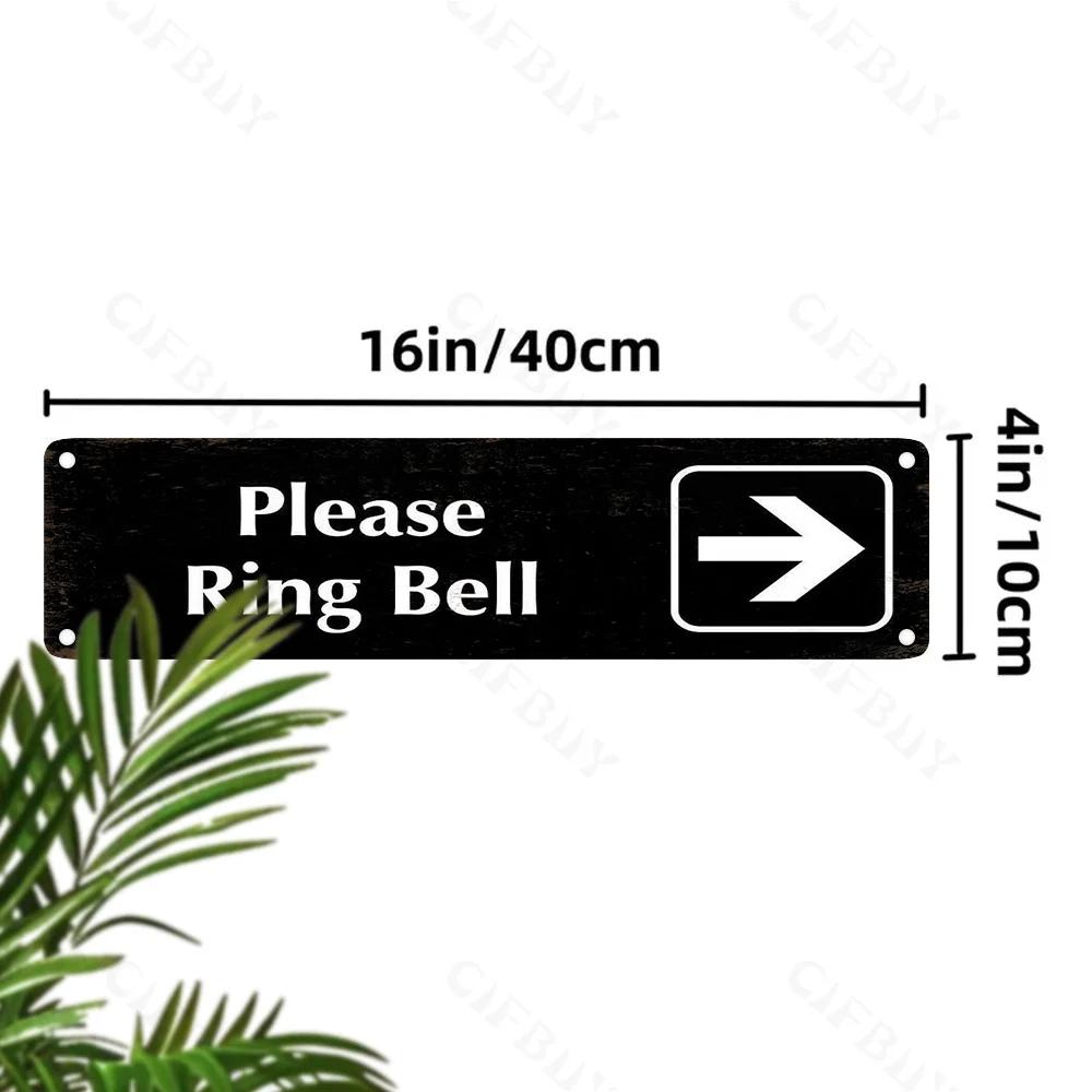 

Декоративная табличка «Пожалуйста, позвоните в колокольчик». Многоцелевой для домашнего декора стен, пыле- и водостойкий, с металлом в винтажном стиле L белый