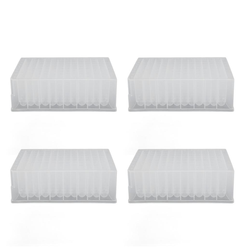 10Pcs Deep Well Plate 96 Wells 2.2ML PP Plastic Laboratory Storage Microplates 41mm Height