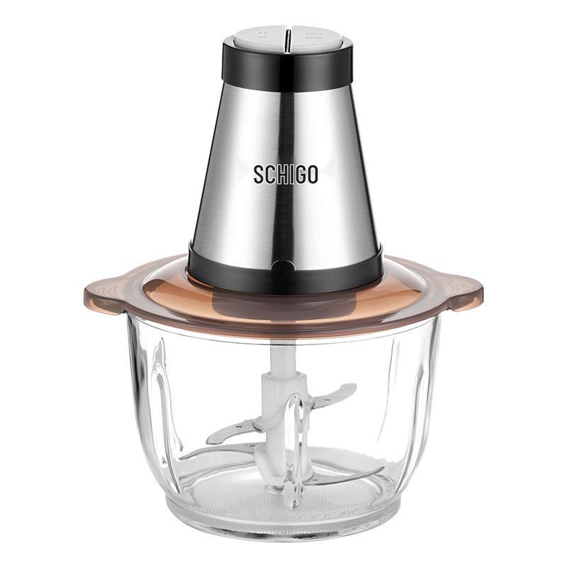 Electric Stainless Steel Meat Grinder for Minced Meat, Vegetables, Garlic, and Chili - Compact Kitchen Appliance