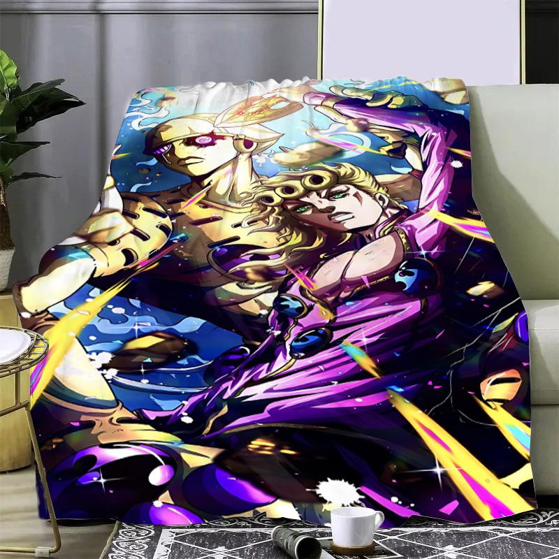 Anime JoJo's Bizarre Adventure Printed Blanket Picnic Blankets Warm Blanket Soft and Comfortable Home Travel Birthday Gift
