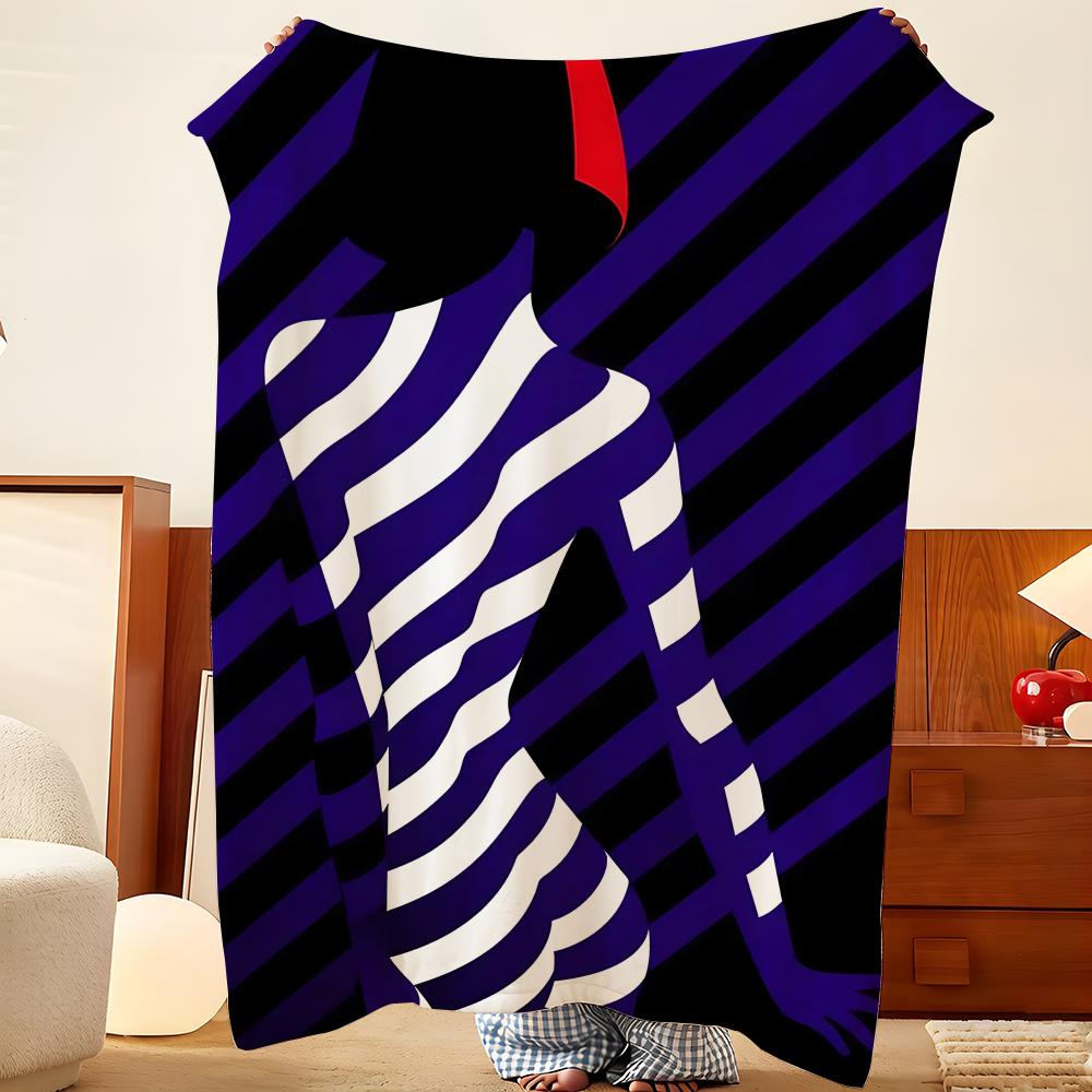 Artist M-Malika F-Favre Throw Flannel Throw Blanket, Lightweight Cozy, Durable Washable Cute Cool