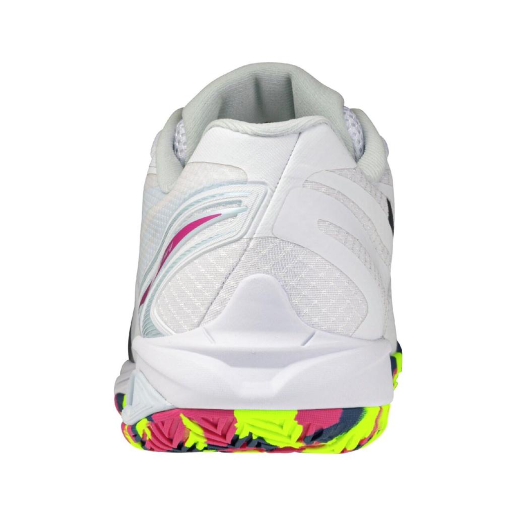 Mizuno Wave Claw 4 Badminton Size 2E Shoes, White/Ice Blue, 27.5 cm,