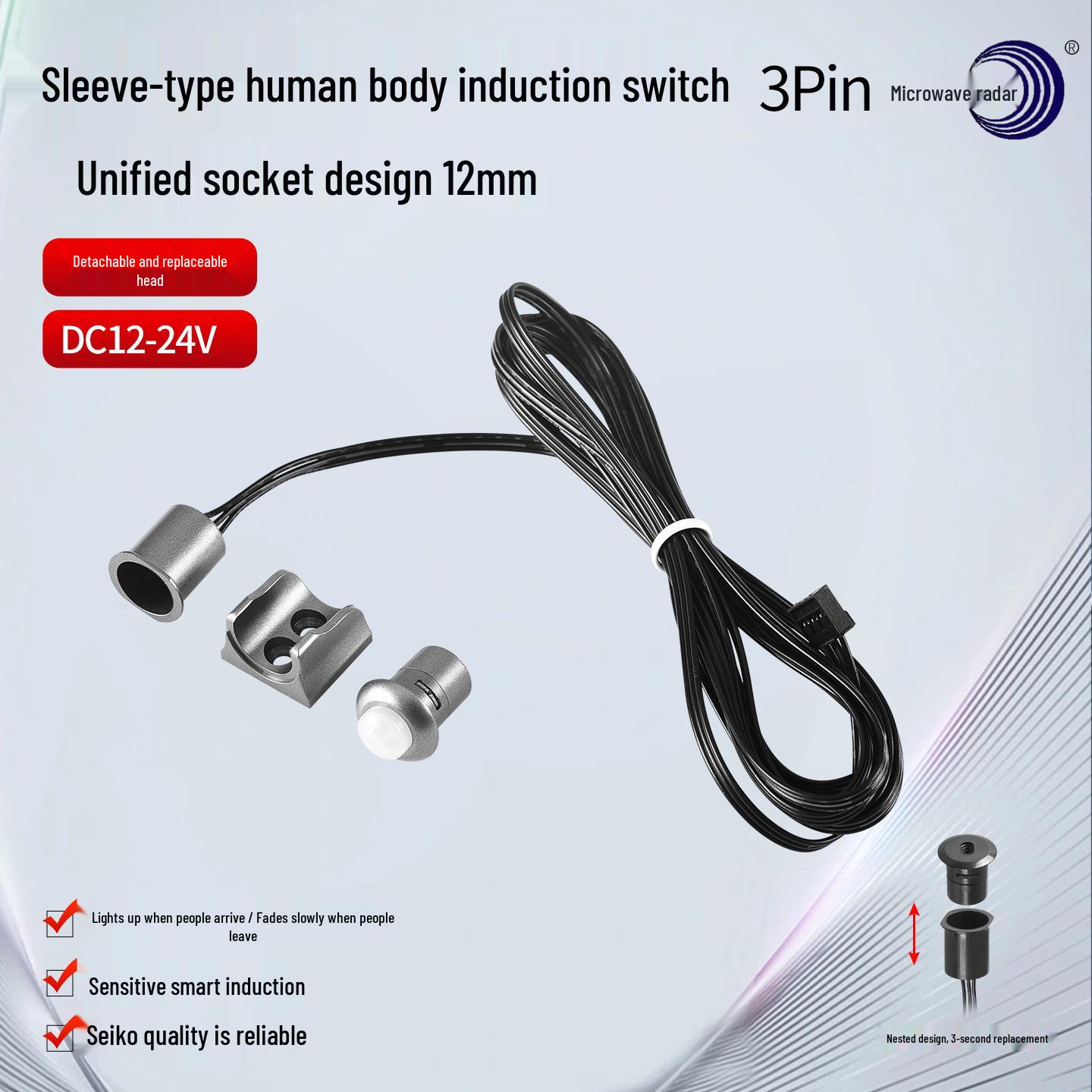 Xingjue Smart Touch & Motion-Activated Wardrobe Light Switch