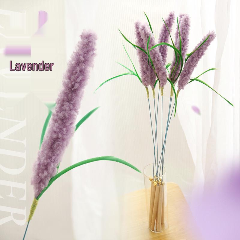 Lavender Bite-Resistant Cat Teaser Rod with Bell for Self-Play and Boredom Relief Lavender Teaser Wand