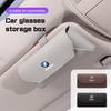 Leather Car Visor Glasses Case For X1 X2X3X5X4 X6 X7 1 3 5 7 Series F48 E70 E90 G20 G30 I7 Sunglasses Box Eyeglasses Storage