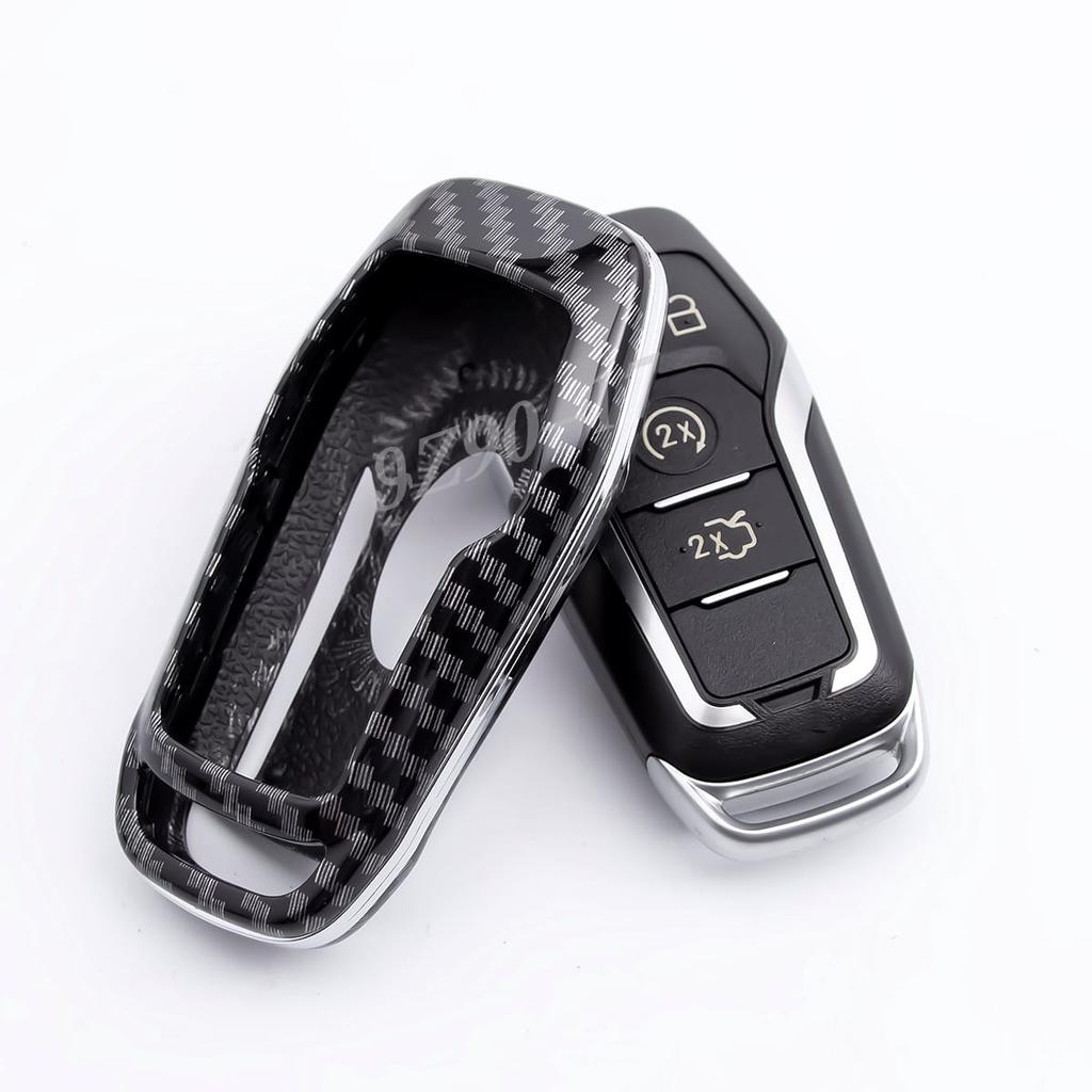 Carbon Fiber Key Cover Case For Ford Fusion Explorer Mustang Edge F150 Mondeo Lincoln Mkc Mkx Mkz