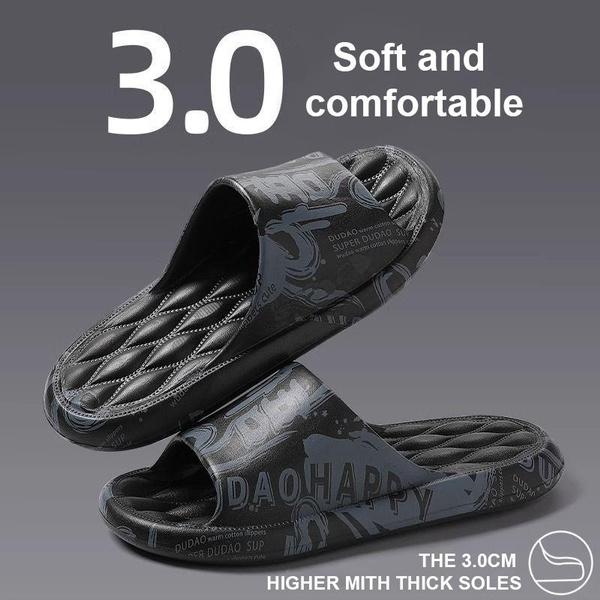 Men's Slippers Casual Non Slip EVA Lightweight Slippers for Indoor Outdoor Summer Sandal Beach Pool Gym Bathroom Shower Shoes Plus Size