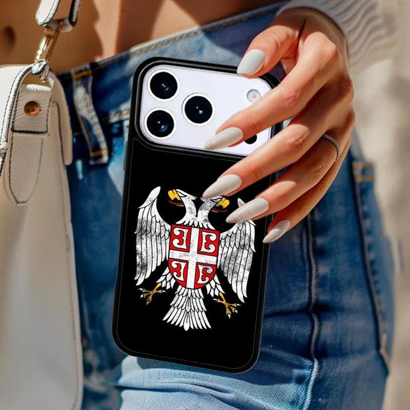Flag of Serbia Serbian Phone Case For iPhone 17 Air 14 15 13 12 Max Cover For Apple 14 15 16 16e 11 Pro Max Plus Coque