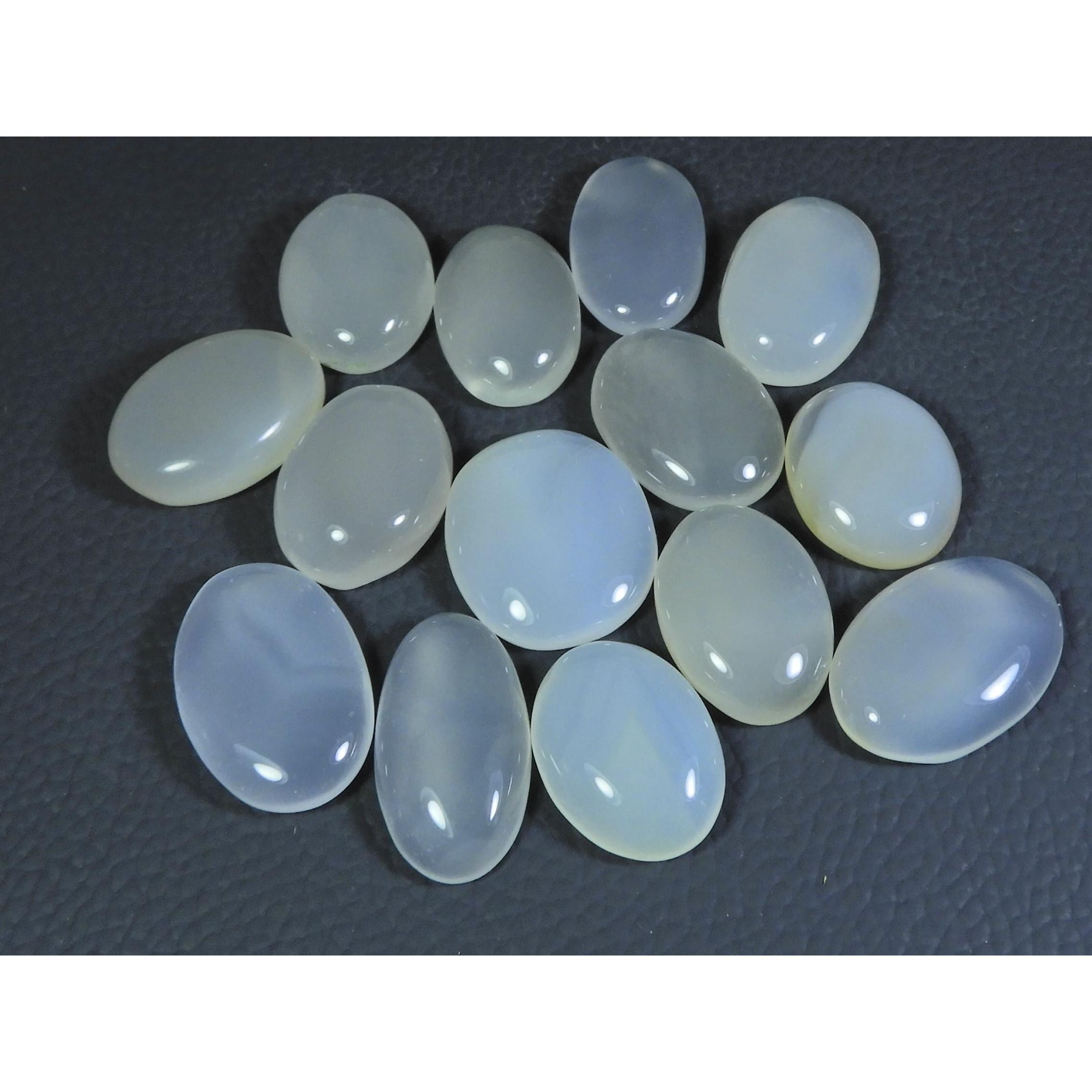 

254Cts. Natural Onyx Agate Ring Size Oval Cabochon Loose Gemstone 14Pcs Lot A-647