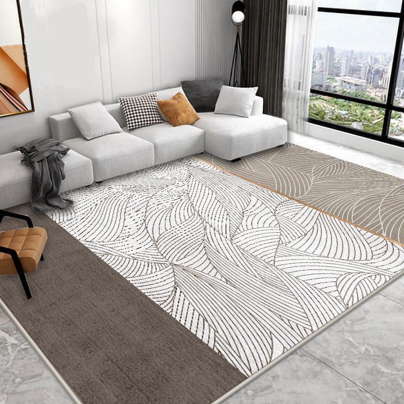 Geometric Crystal Velvet Carpet - Dirt-Resistant Floor Mat for Living Room and Coffee Table