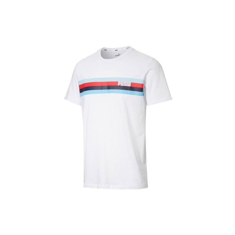 PUMA Stripe Printing Short Sleeve White Men s 586040-52 S