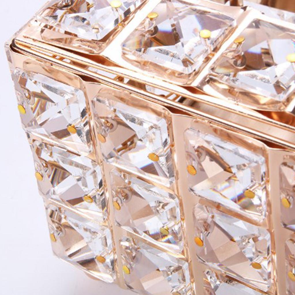 Dávkovač ubrousků Lehký luxus Úložný box na ubrousky Kovový Křišťálové sklo Držák na papírové kapesníčky pro Domov