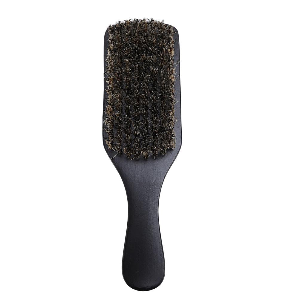 Double Sided Beard Brush Portable Ergonomic Wooden Handle Beard Grooming Brush for Men